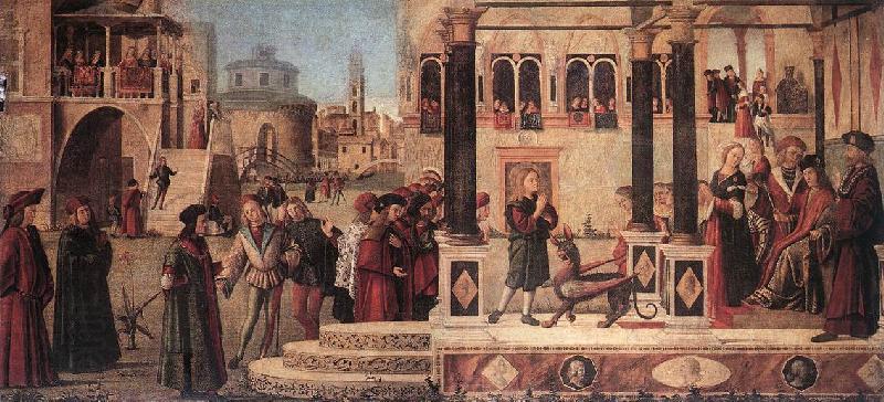 CARPACCIO, Vittore The Daughter of of Emperor Gordian is Exorcised by St Triphun dfg China oil painting art